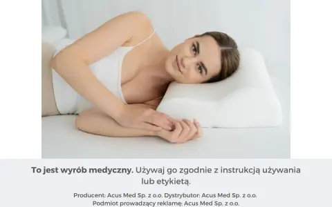 Kobieta odpoczywa na poduszce ortopedycznej, która zapewnia komfortowy sen.